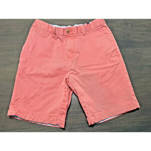 TOMMY HILFIGER pure cotton soft Flat Front SALMON color SHORTS Size 30